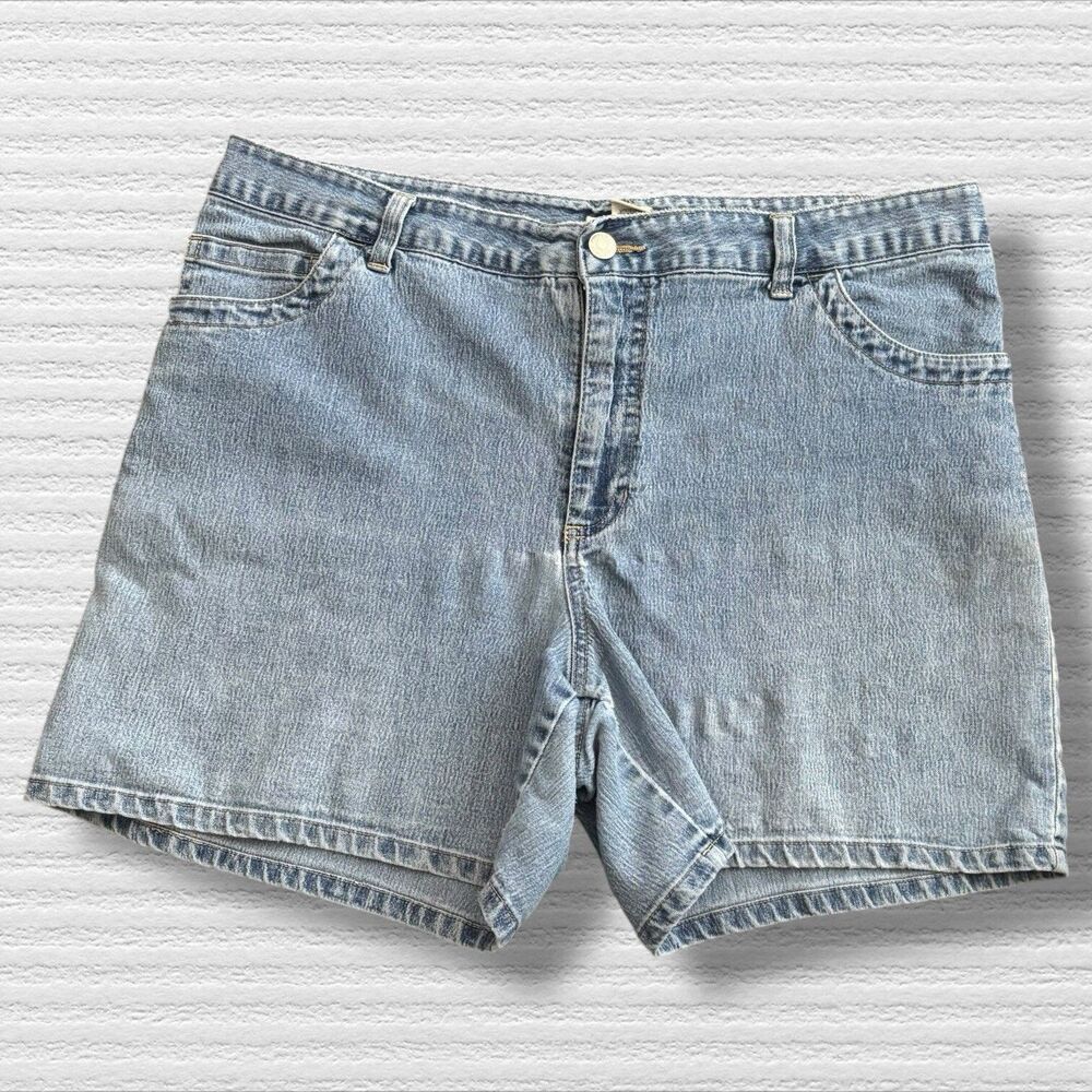 Vintage Y2K Cherokee Denim Mom Shorts 14 High Rise Light Wash 6” Inseam 90s